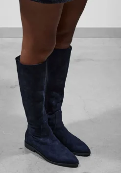 blauwe stefano lauran hoge laarzen s3304