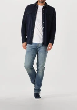 blauwe stefano lauran lage sneakers sl124h600