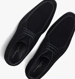 blauwe stefano lauran veterschoenen 92303