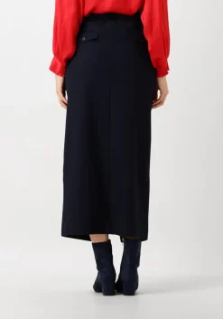 blauwe summum midirok skirt viscose blend