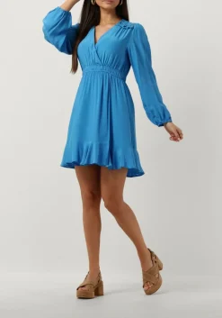 blauwe suncoo mini jurk clody