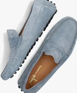 blauwe van bommel mocassins sbm-40019 manerba