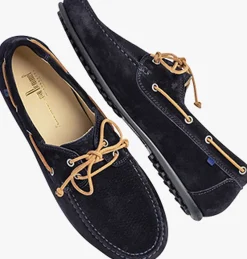 blauwe van bommel mocassins sbm-30160