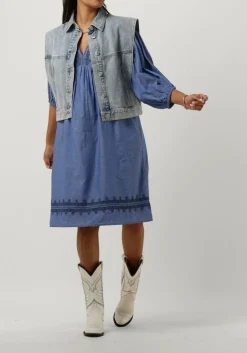 blauwe vanessa bruno mini jurk voguia