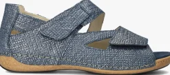blauwe waldlaufer platte sandalen heliett