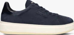 blauwe woolrich lage sneakers arrow man milled nabuk