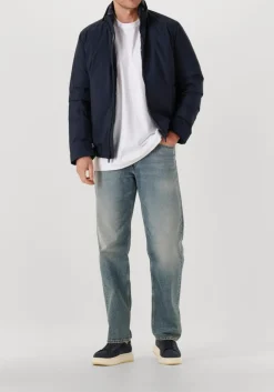 blauwe woolrich lage sneakers arrow man milled nabuk