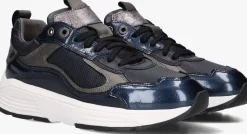 blauwe xsensible lage sneakers milau