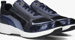 blauwe xsensible lage sneakers valletta