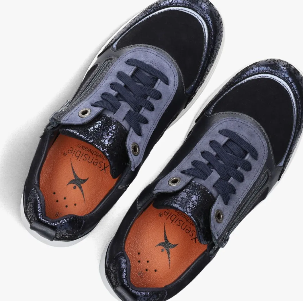 blauwe xsensible lage sneakers valletta