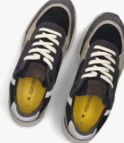 blauwe xsensible lage sneakers manhattan