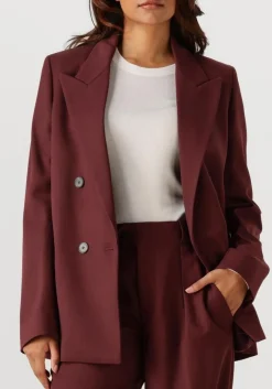 bordeaux closed blazer fitted double breasted blazer