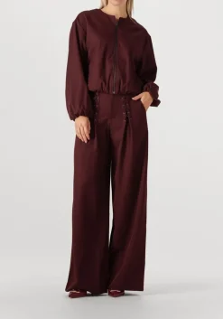 bordeaux co'couture pantalon luna eyelet wide long pant