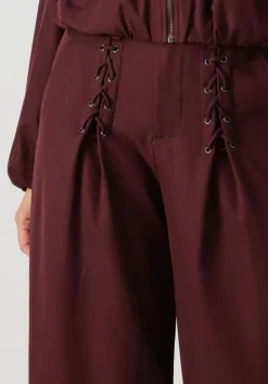 bordeaux co'couture pantalon luna eyelet wide long pant
