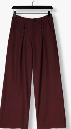 bordeaux co'couture pantalon luna eyelet wide long pant