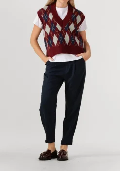 bordeaux co'couture spencer row check vest