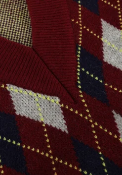 bordeaux co'couture spencer row check vest