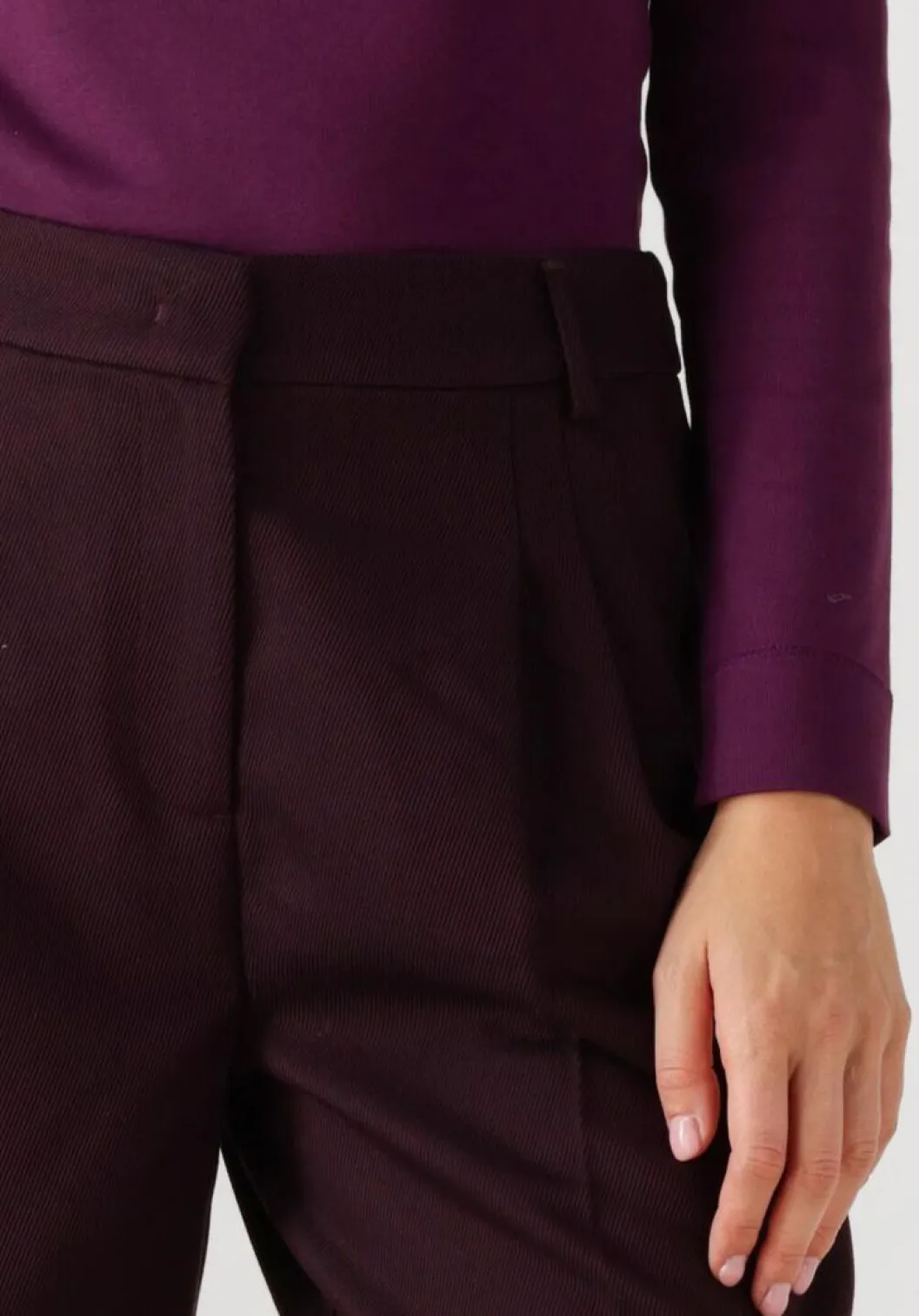 bordeaux co'couture wijde broek almira pleat long pant