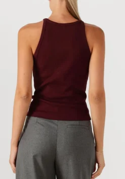 bordeaux gestuz top gzdrew rhinstone logo tank