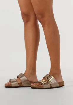 bronskleurig birkenstock slippers sydney cushion buckle
