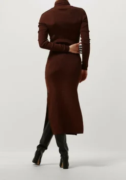 bronzen gestuz midi jurk silvigz ls long dress