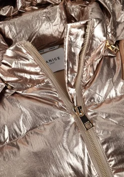 bronzen janice gewatteerde jas derrick