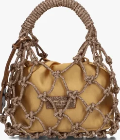 bronzen kurt geiger london handtas sm macrame crystal bag