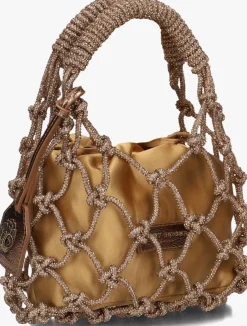 bronzen kurt geiger london handtas sm macrame crystal bag