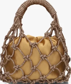 bronzen kurt geiger london handtas sm macrame crystal bag