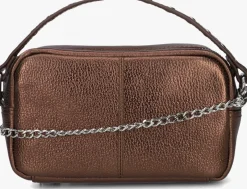 bronzen núnoo schoudertas lyra metallic