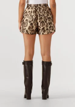 bruine alix the label korte broek ladies woven jaquar shorts