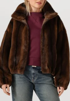 bruine alter ego faux fur jas ally