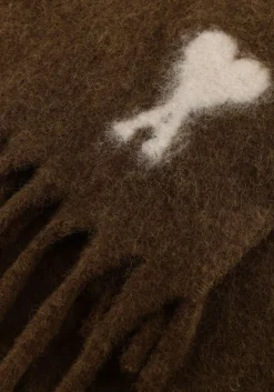 bruine ami paris sjaal sf673 laine