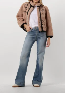 bruine antik batik teddy jas saliba jacet