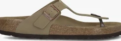 bruine birkenstock teenslippers gizeh heren