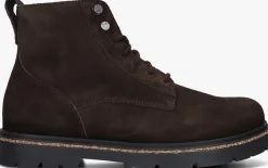 bruine birkenstock veterboots highwood lace mid m