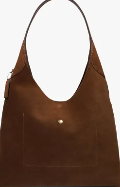 bruine coach schoudertas brooklyn bag 39