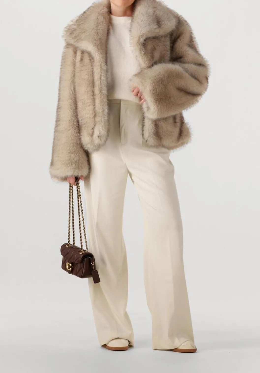 bruine coach schoudertas tabby 20 qlt