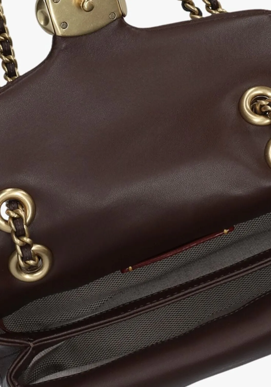 bruine coach schoudertas tabby 20 qlt