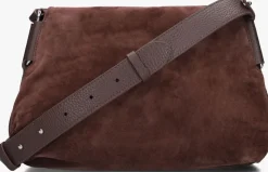 bruine coccinelle schoudertas rebekka suede 15