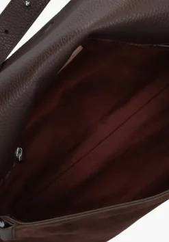 bruine coccinelle schoudertas rebekka suede 15