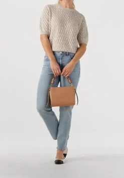 bruine coccinelle schoudertas boheme grana double