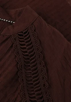 bruine co'couture blouses shina lace v-shirt