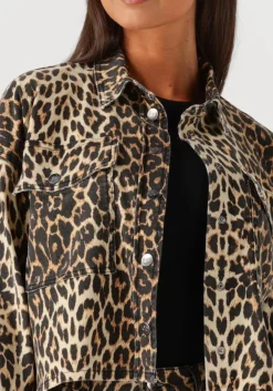 bruine co'couture blouses leocc denim crop shirt