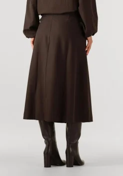 bruine co'couture maxirok luna pocket pleat skirt