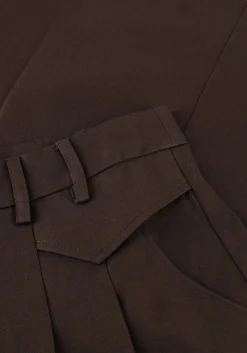 bruine co'couture maxirok luna pocket pleat skirt