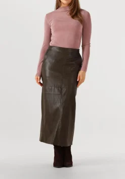 bruine co'couture midirok gitt floor skirt