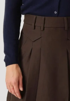 bruine co'couture minirok luna pocket pleat mini skirt