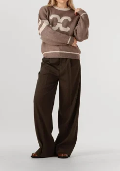 bruine co'couture trui row coco logo knit