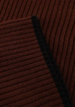 bruine co'couture trui row puff rib rollneck